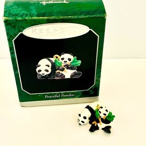 Ornament Peaceful Panda Miniature Hallmark Christmas Ornament Noah’s Ark